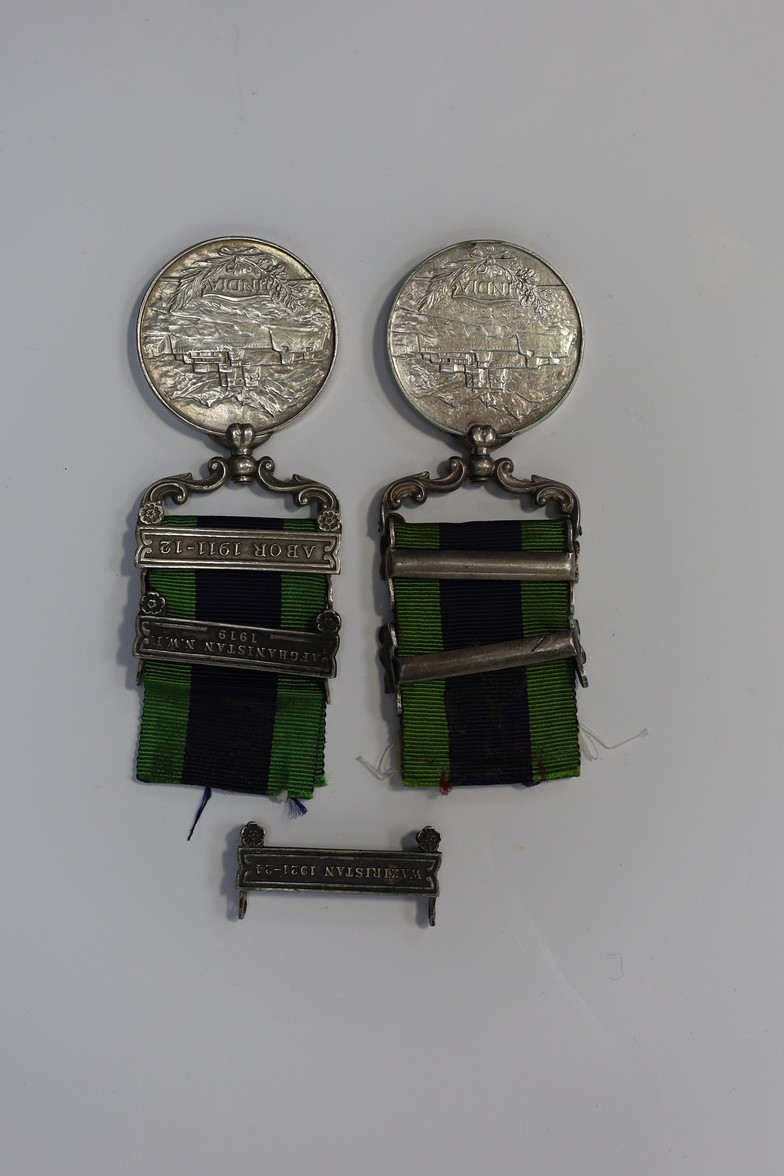 Two George V India General Service medals